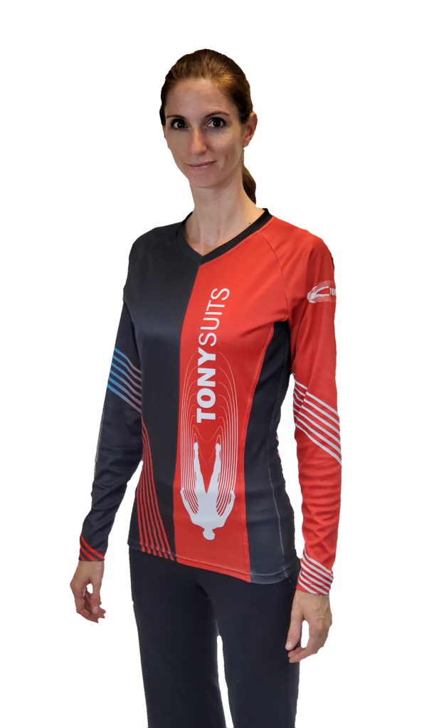 Download TonySuits Jersey - Long Sleeve Red : Womens - TonySuits